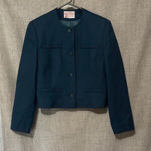 Pendleton Pure Virgin Wool Structured Petite Blazer Made in USA